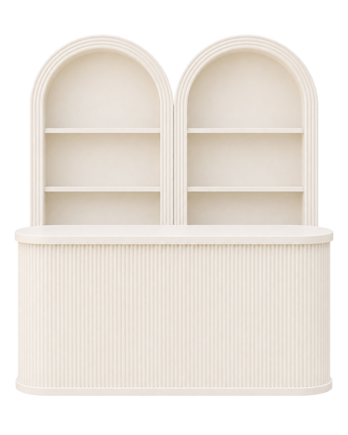 The Albury Bar with both matching arched bar-back shelves