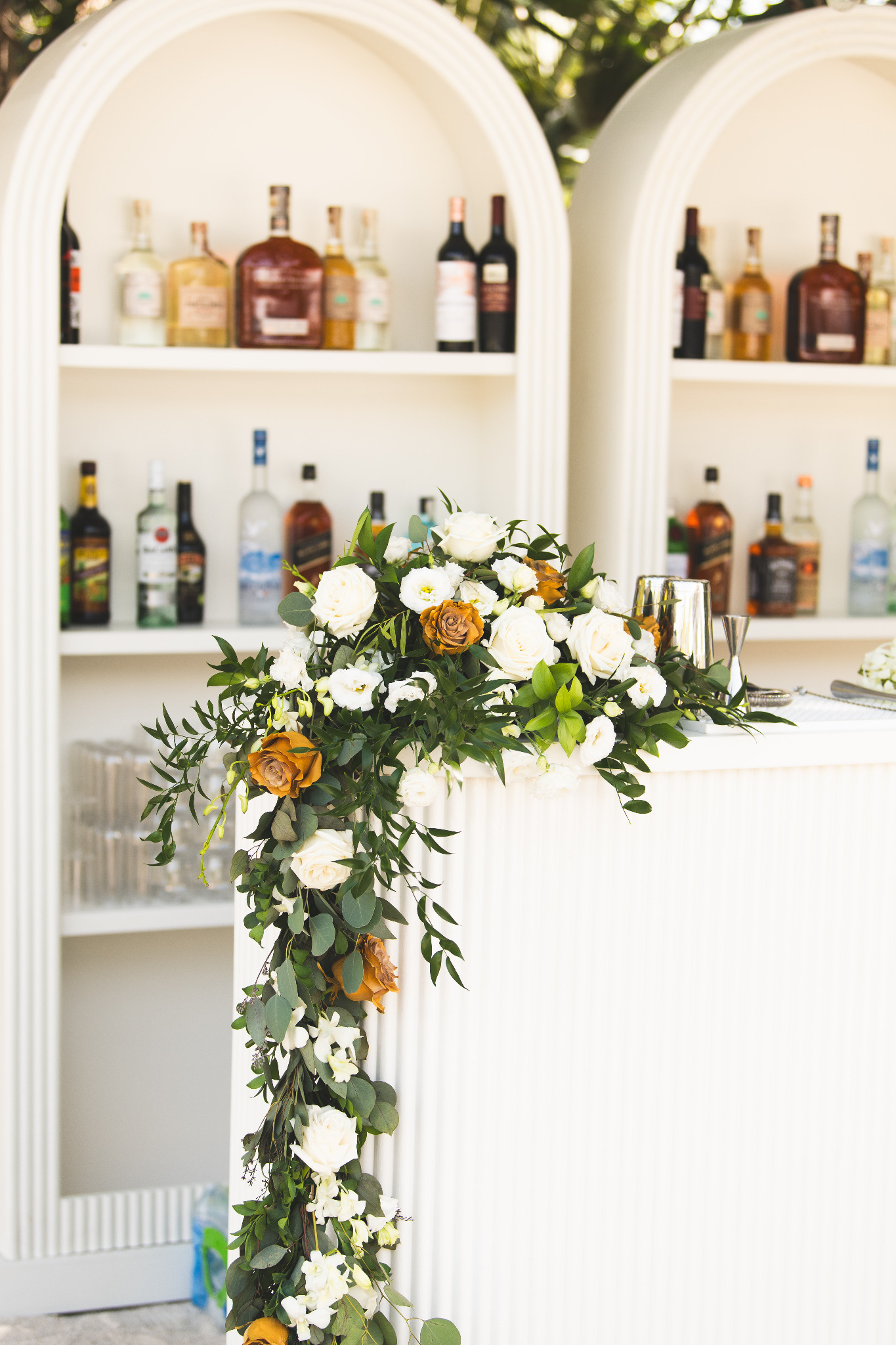 Floral styling on The Albury Bar